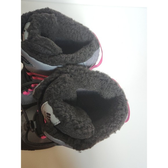 Columbia Bugaboot Celsius Snow Boots Youth Girls 5 Gray Pink NEW - Picture 6 of 8